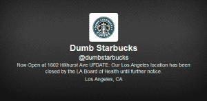 Dumb Starbucks Twitter Page