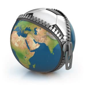 World globe soccer ball